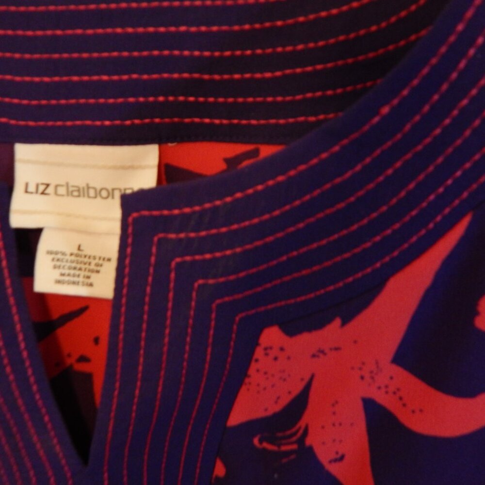 Liz Claiborne Hot Pink Blouse - Picture 3 of 4
